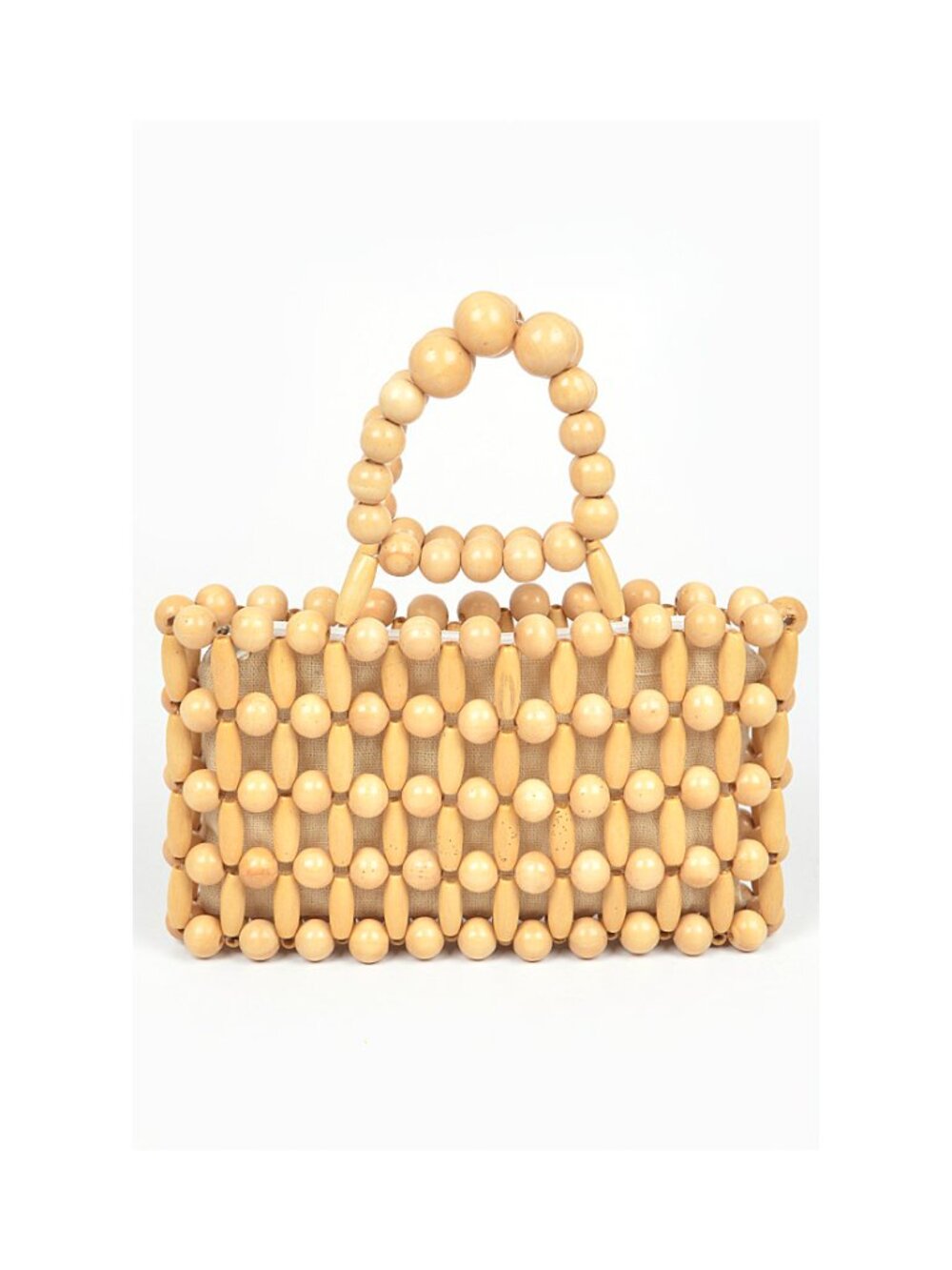 Brand New Wooden Beads Clutch Bag